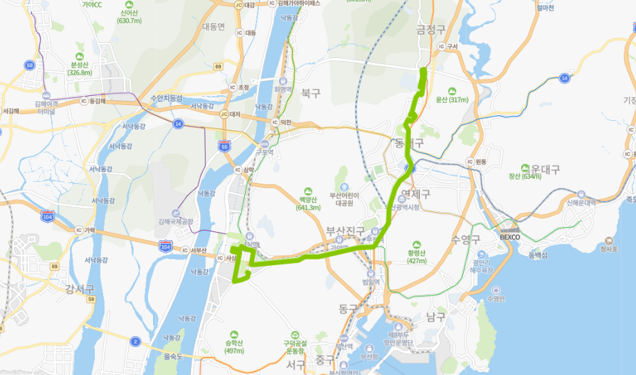  [일반]부산 77번 버스 노선 정보 : 학장동, 사상역, 서면역, 부산대학교, 장전동