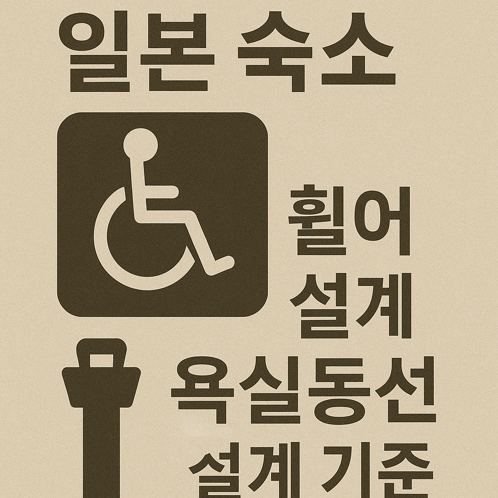 일본 숙소 욕실동선, 휠체어 설계 기준