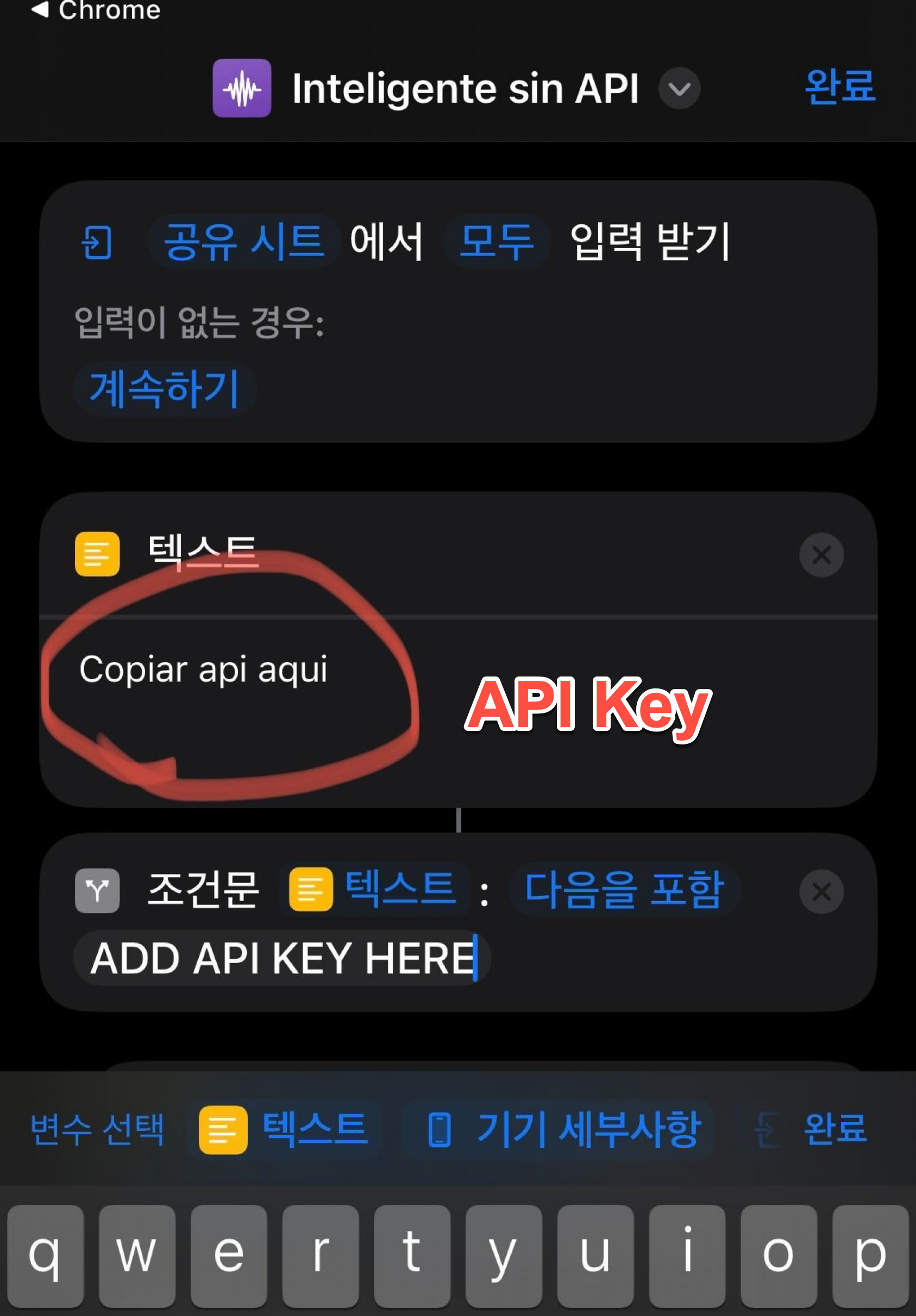 API KEY 입력하기