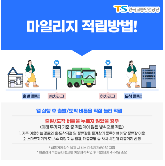 알뜰교통카드 마일리지 적립