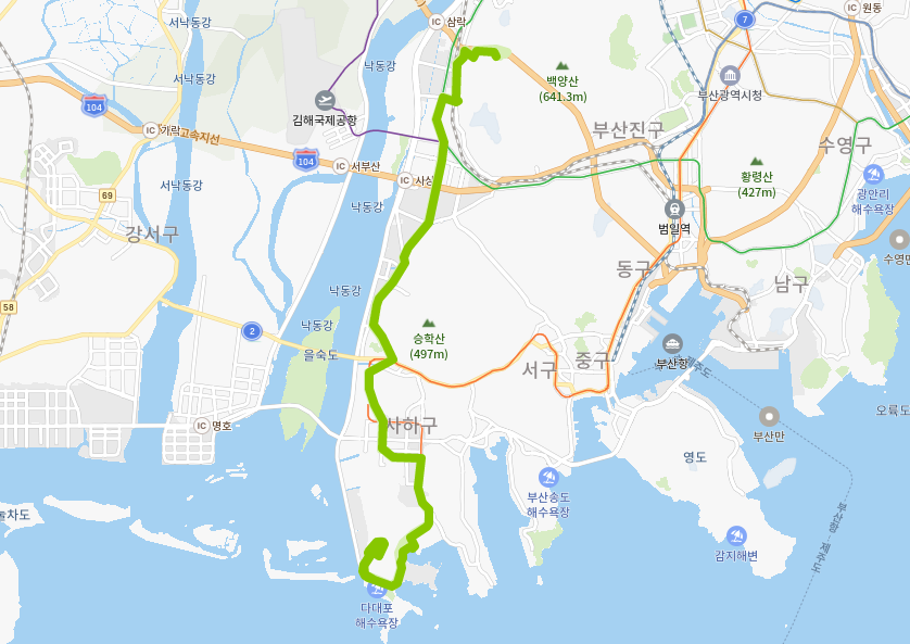  부산 338번버스 노선, 시간표 안내[다대포 해수욕장, 장림시장, 신평역, 동아대학교, 서부시외버스터미널, 사상역]