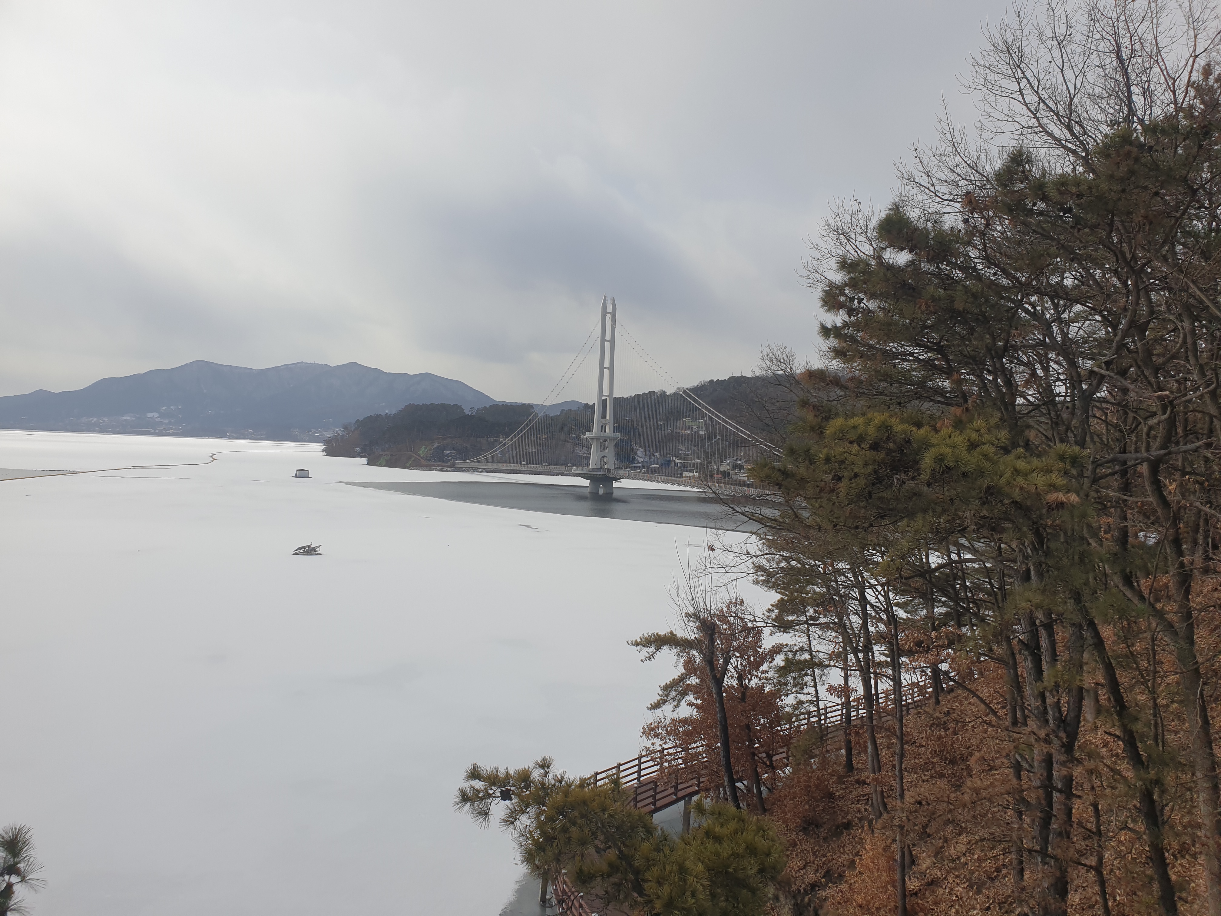 예산 예당저수지 예당호 출렁다리가 보이는 M펜션 낚시 가능&#44; 개별 바베큐