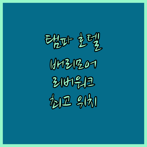 탬파 호텔 추천 더 배리모어 호텔 리