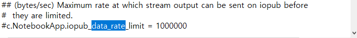 Jupyter Notebook]Iopub Data Rate Exceeded