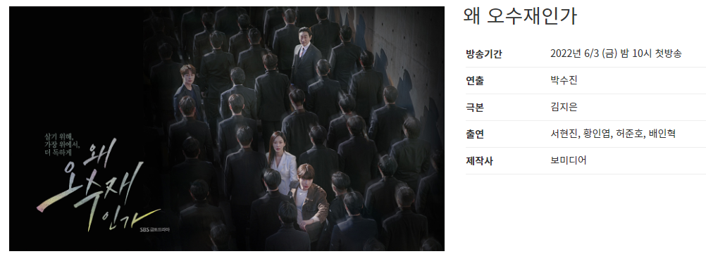 SBS 금토드라마 왜 오재수인가 소개