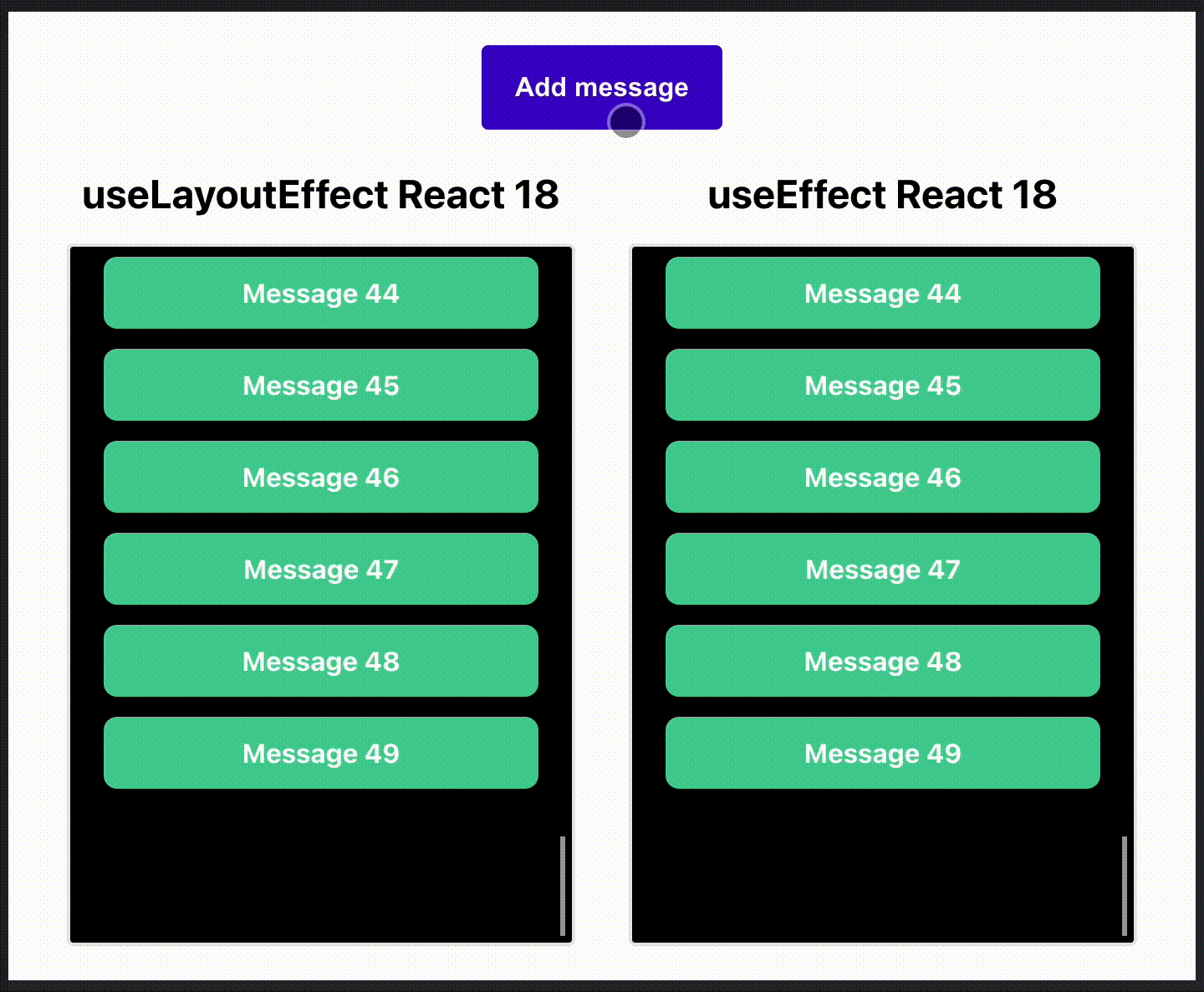 react18에서의 useLayoutEffect와 useEffect