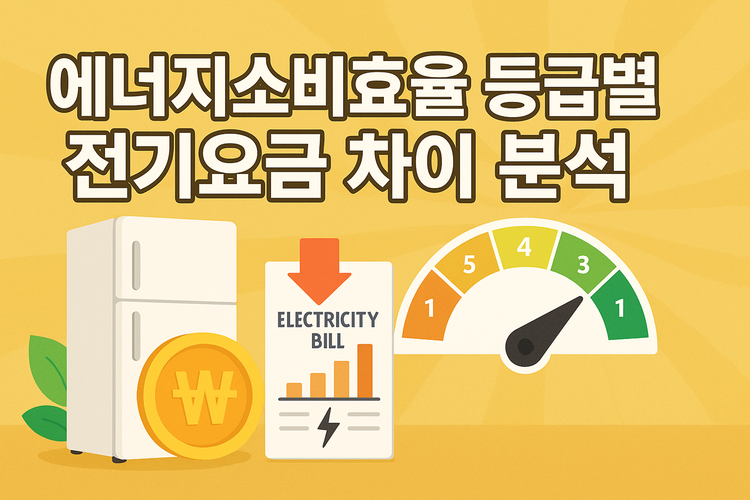 에너지소비효율 등급별 전기세 차이 분석