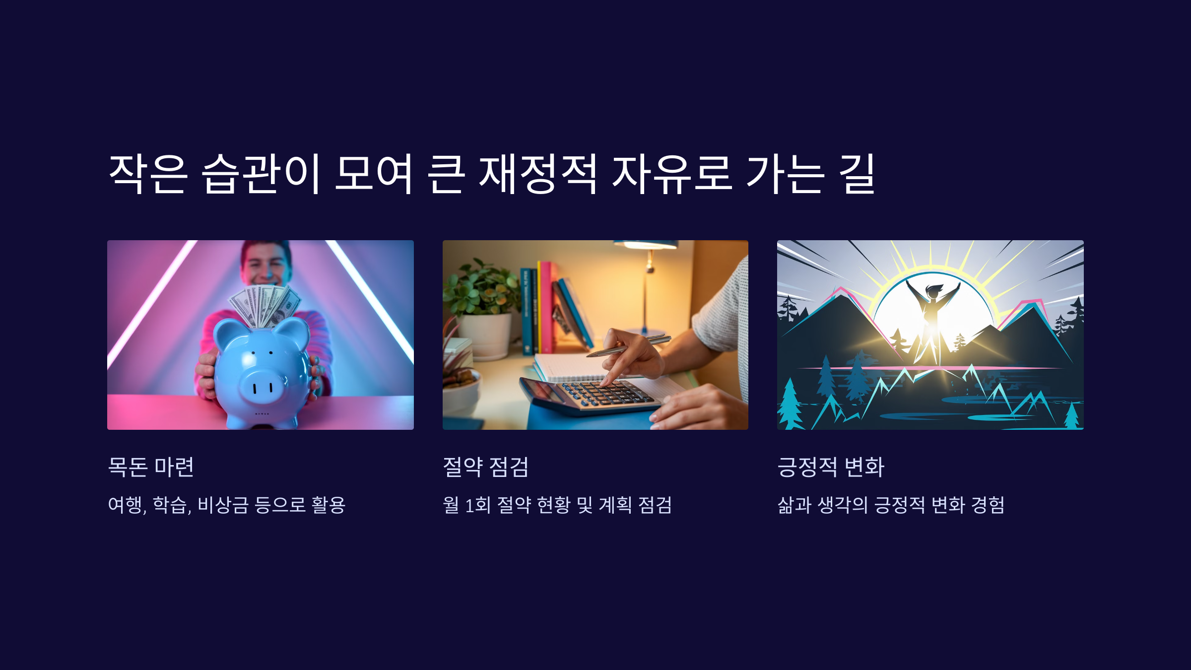 작은 습관이 모여 큰 재정적 자유로 가는 길