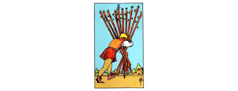 Ten of wands tarot