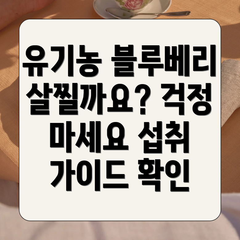 유기농 블루베리 과다 섭취