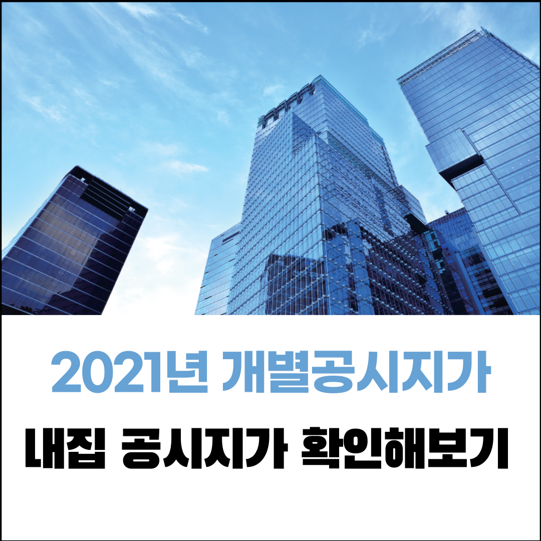  [아파트 공동주택 공시가격] 2021년 개별공시지가 발표
