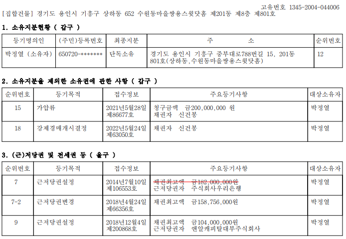 용인시 아파트 경매 _ 2022 기타 60075 8