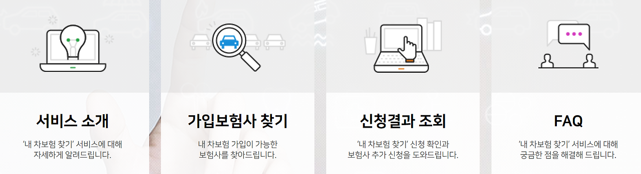 내 차보험 찾기