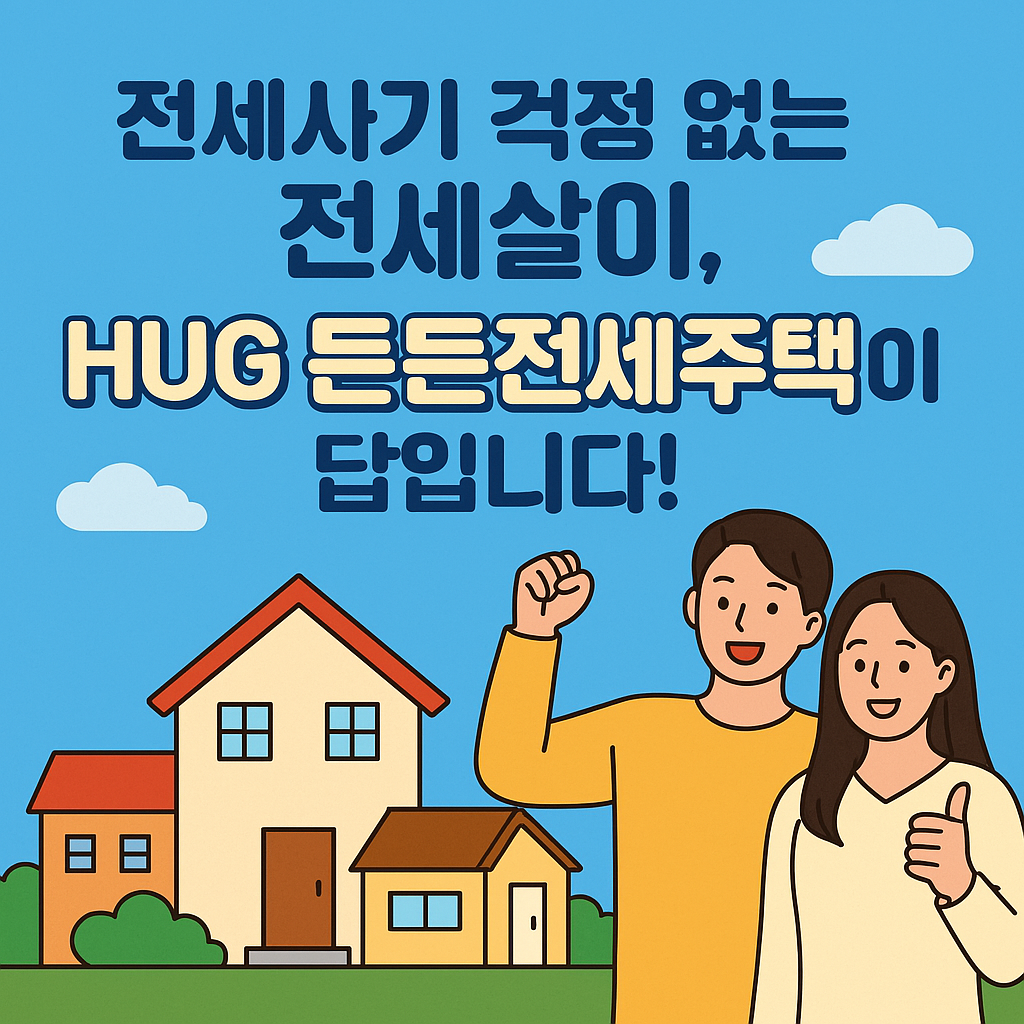 전세사기 걱정 없는 전세살이, HUG 든든전세주택이 답입니다!