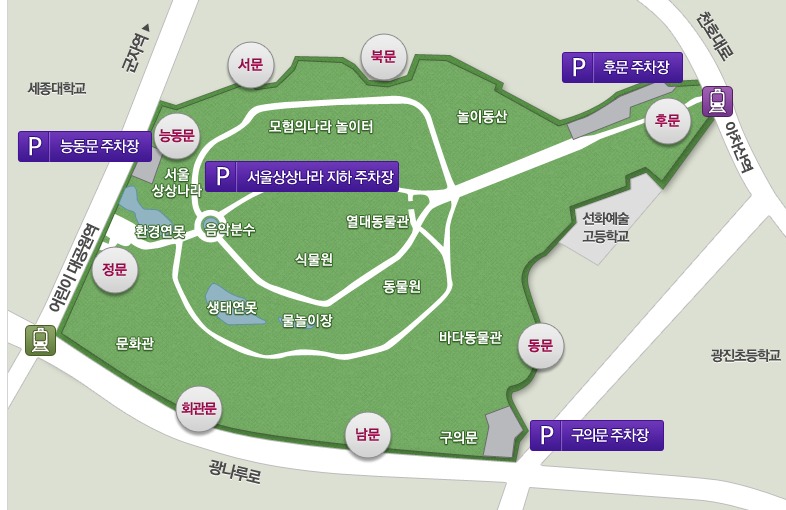 주차장 안내지도 사진