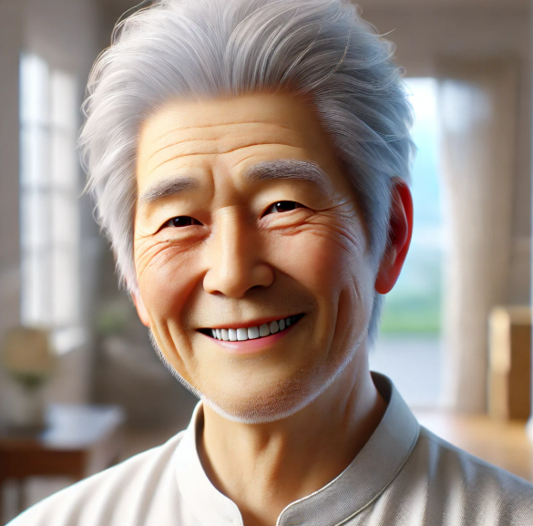 웃고 있는 아버지