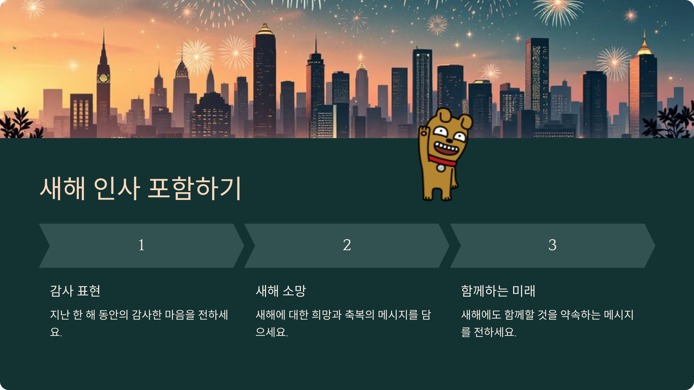 새해 인사 포함하기