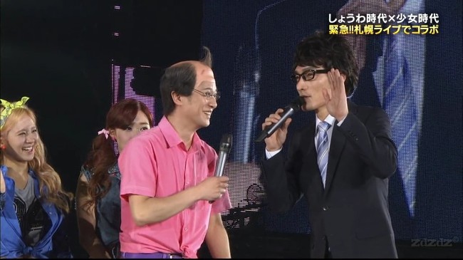  일본 후지 TV 예능 스마스마(SMAP×SMAP) 에서 소녀시대와 합동 무대를 펼치는 나카이 마사히로& 쿠사나기 츠요시
