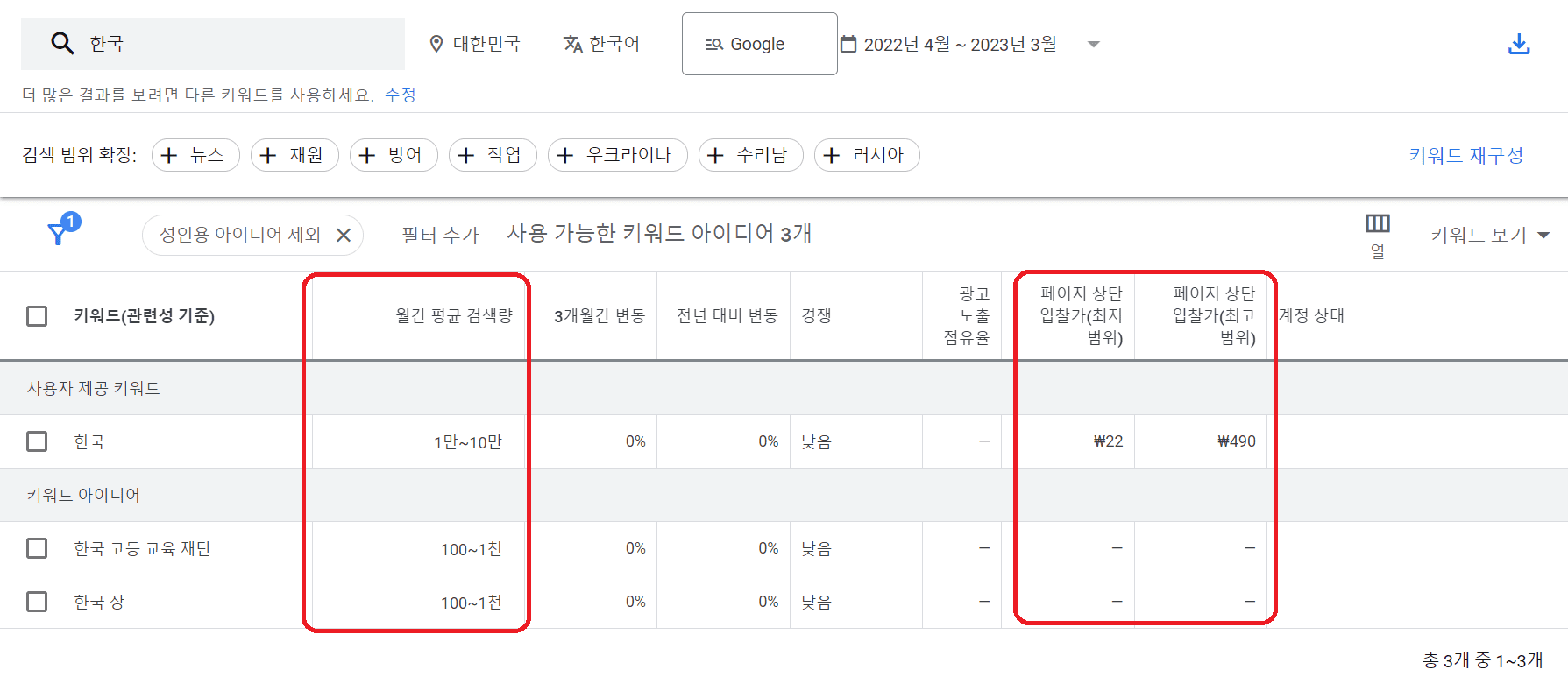 키워드 한국