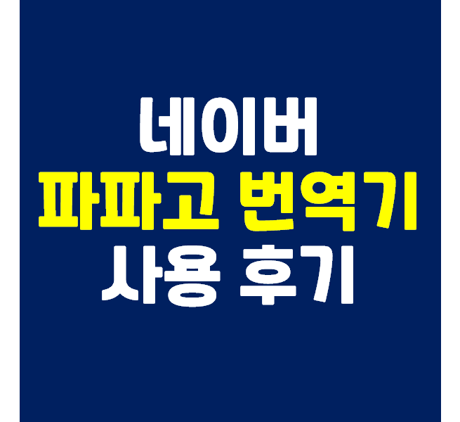 후기-동급 최강으로 인정! 네이 바 '파파고 번역기' 사용