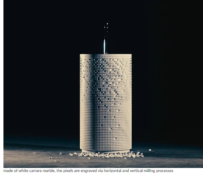 이탈리아 디자이너의 3차원 모자이크 픽셀 세면대 VIDEO: Paolo ulian's pixel washbasin for antoniolupi breaks down like an 8bit digital ima