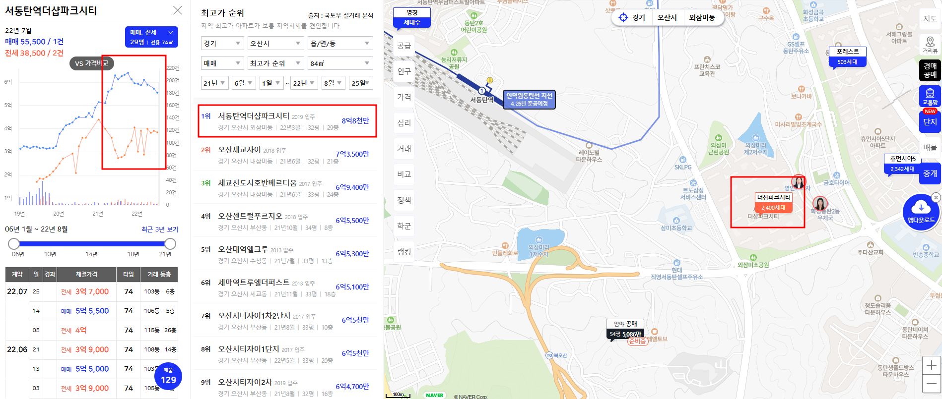 오산시-최고가아파트