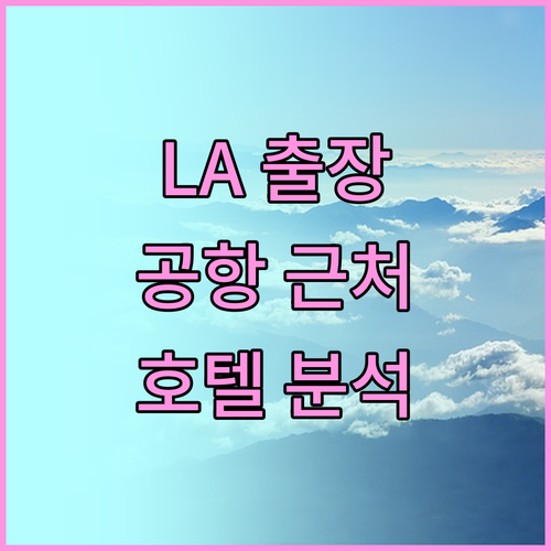 LA 출장러 필살기 로스앤젤레스 공항