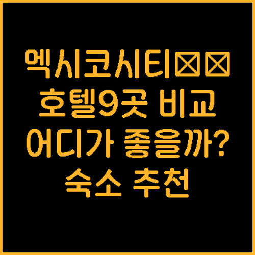 멕시코시티 공항 주변 호텔 9곳 장단