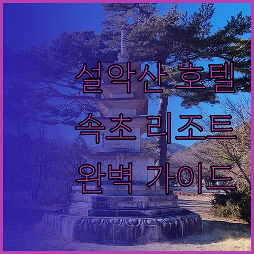 설악산 속초 호텔 리조트 선택 가이드