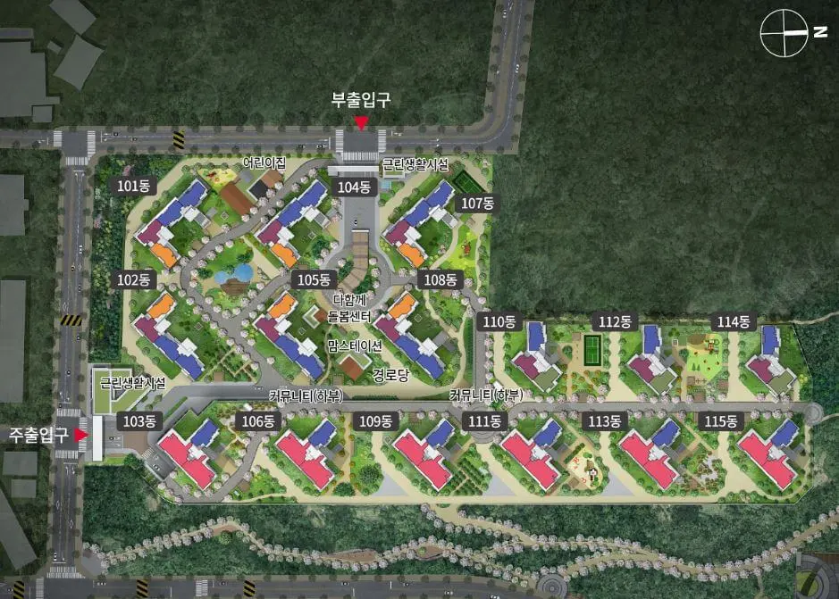 We park - 마릉공원 - 단지 배치도
