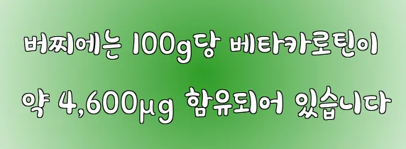  버찌에는 100g당 베타카로틴이 약 4,600μg 함유되어 있습니다