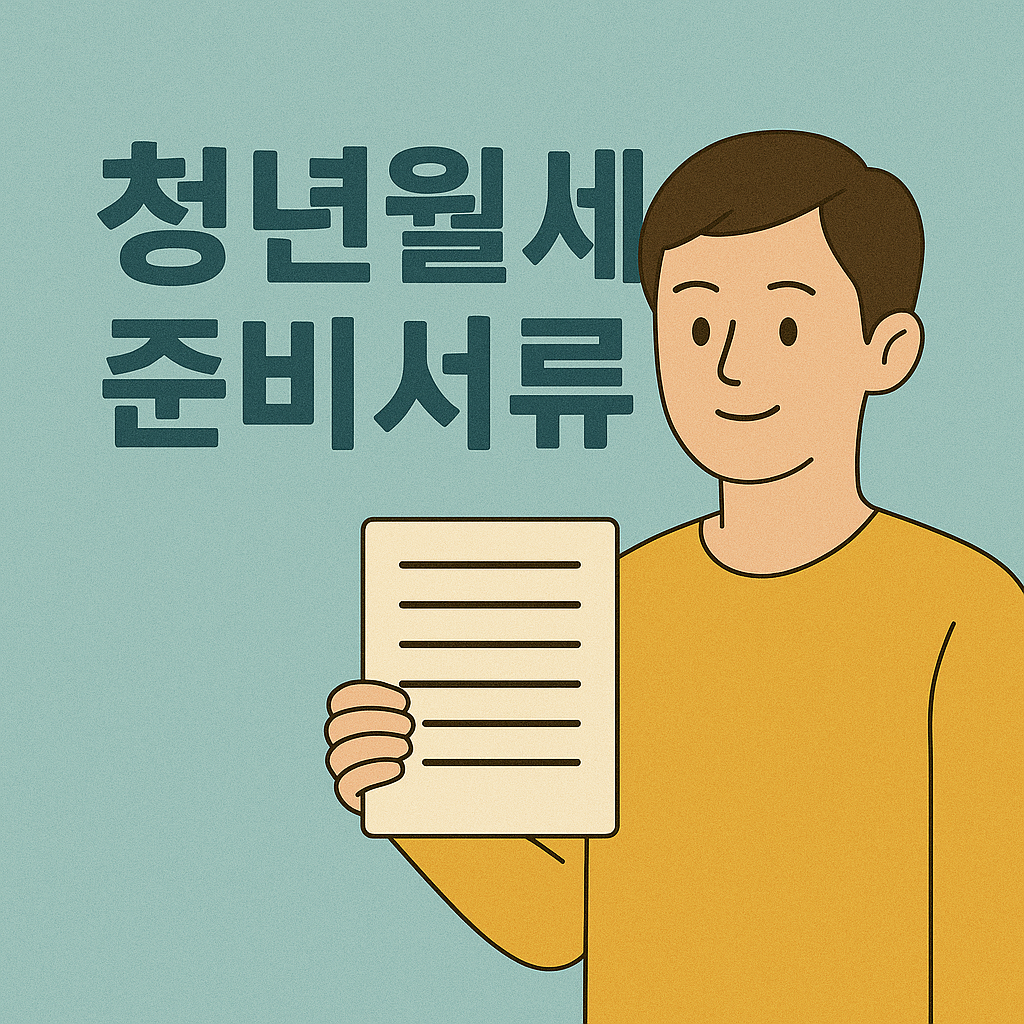청년 월세 준비 서류 이미지