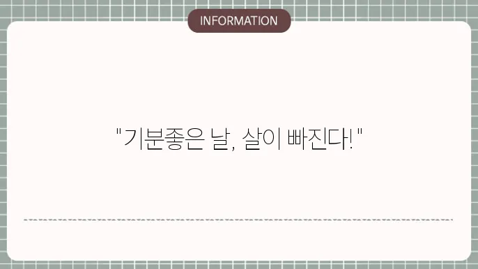 기분좋은날 다이어트