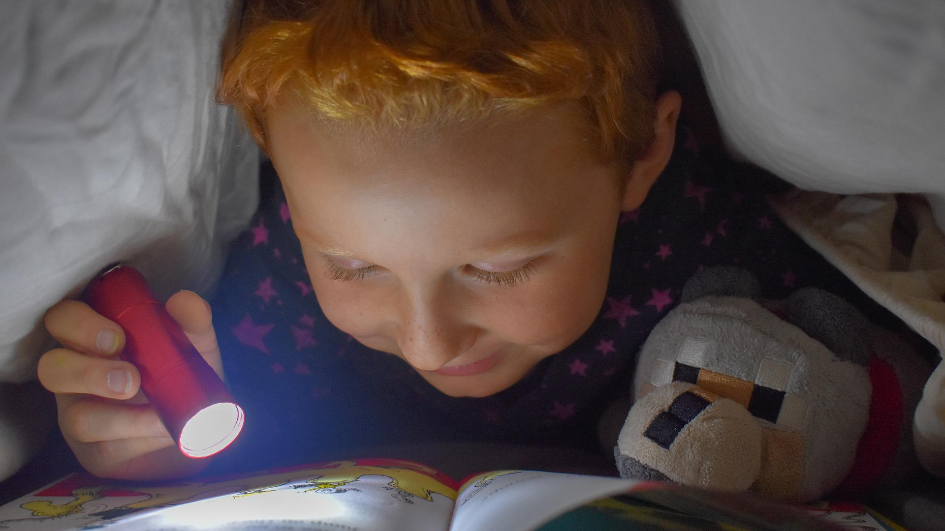 A kid engaged in the book