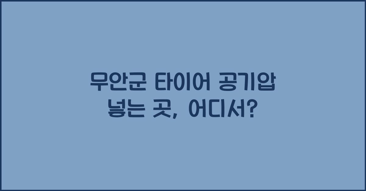 무안군 타이어 공기압 넣는 곳 