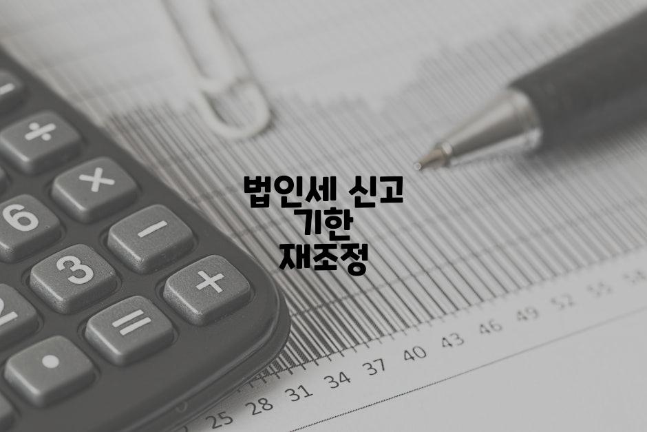 법인세 신고 기한 재조정