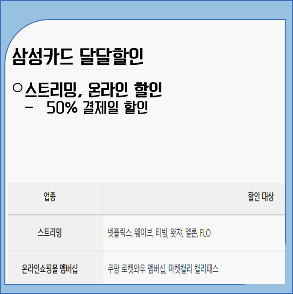 삼성카드달달할인넷플릭스