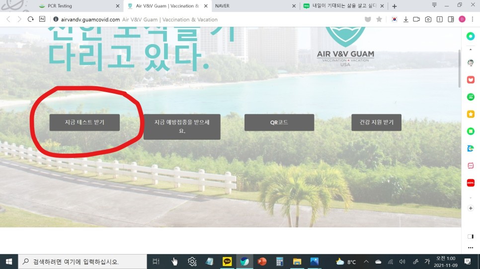 무료검사 신청 (방법메일 확인 선착순) [괌 여행준비] PCR 2