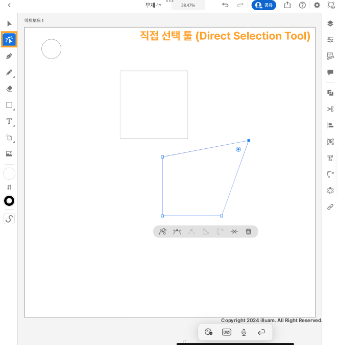 직접 선택 툴 (Direct Selection Tool)
