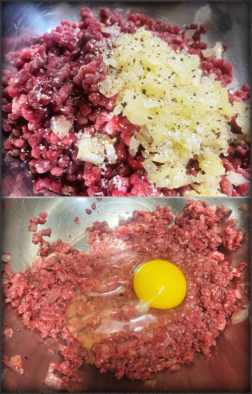 함박스테이크 반죽