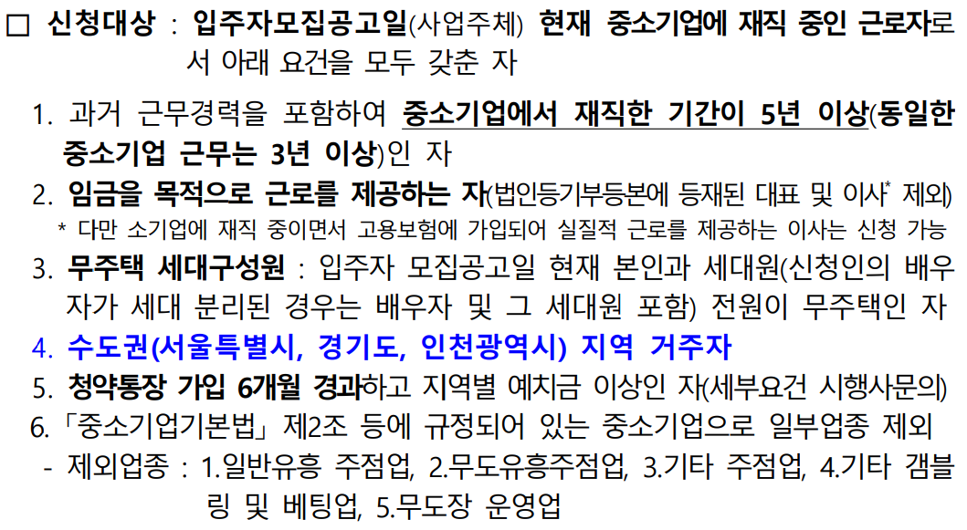 신청 자격. 출처: 공고문