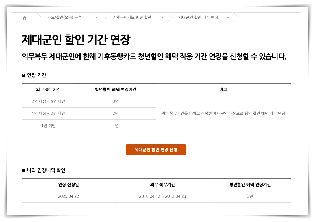 기후동행카드-제대군인할인기간연장-신청