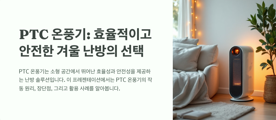 PTC 온풍기: 효율적이고 안전한 겨울 난방의 선택