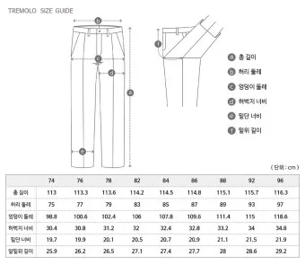 허리사이즈표 남자 여자 허리둘레 재는 방법_22