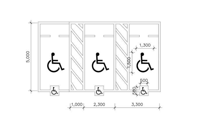 장애인전용주차구역 크기