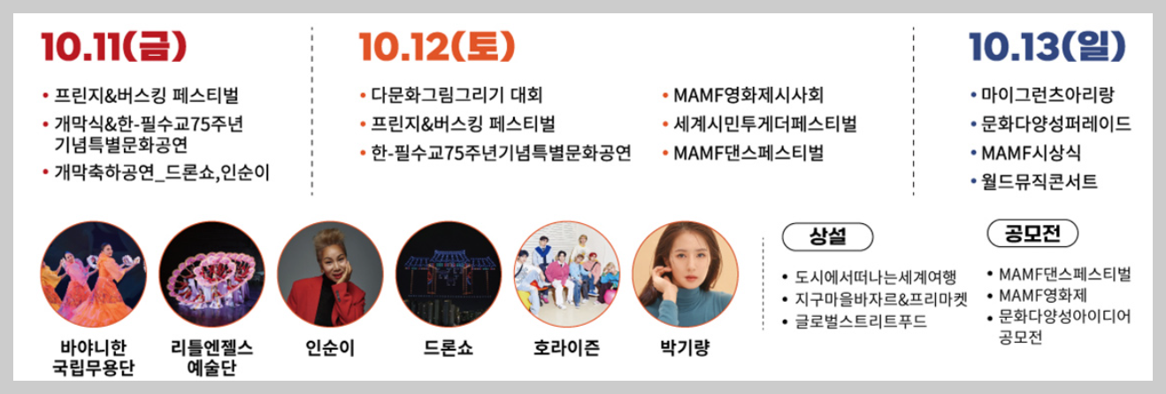 문화다양성축제 MAMF 2024 창원 글로벌 축제 안내
