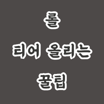  롤 티어 올리는 방법 (+핵꿀팁)