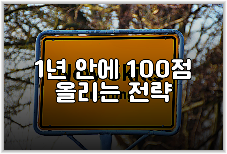 1년 안에 100점 올리는 전략