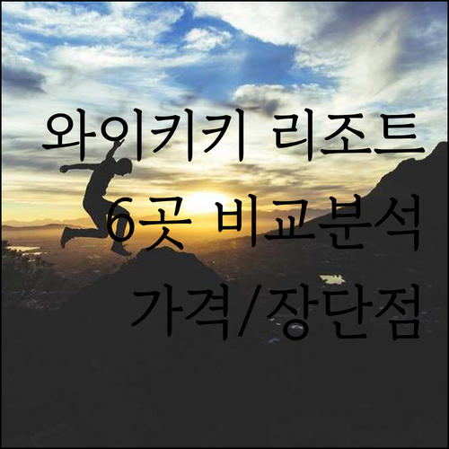 와이키키 해변 리조트 6곳 비교분석 