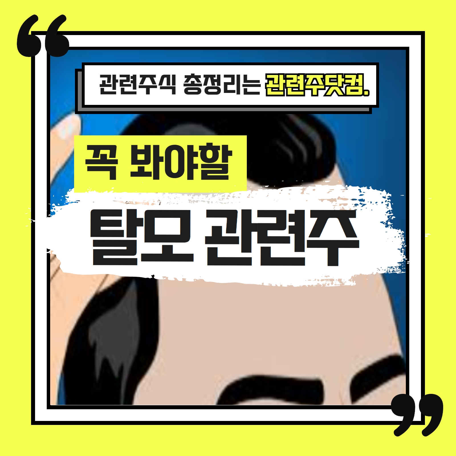 탈모 관련주 총정리 TOP3 3